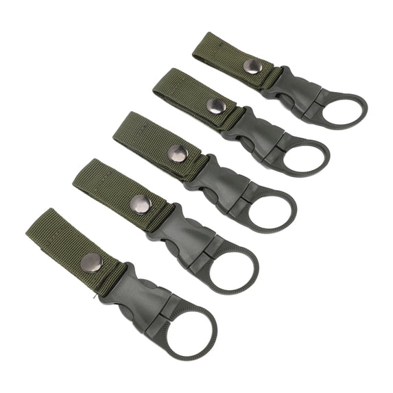 NFTIGB 10pcs Water Bottle Buckle Clip Multifunction Portable Ring Holder for Belt Backpack Walking Hiking Camping 7.48 inches / 19 cm Green Carabiner