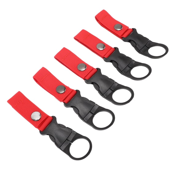 NFTIGB 10pcs Water Bottle Buckle Clip Multifunction Portable Ring Holder for Belt Backpack Walking Hiking Camping 7.48 inches / 19 cm Red Carabiner