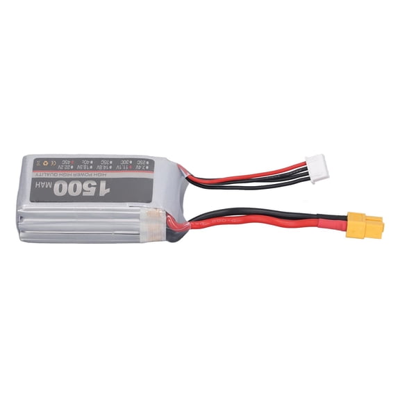 NFTIGB 11.1V 45C 1500mAh 3S RC LiPo Battery with XT60 Plug for FPV Racing Drone Quadcopter Helicopter Airplane Models (2.76 in / 7 cm)