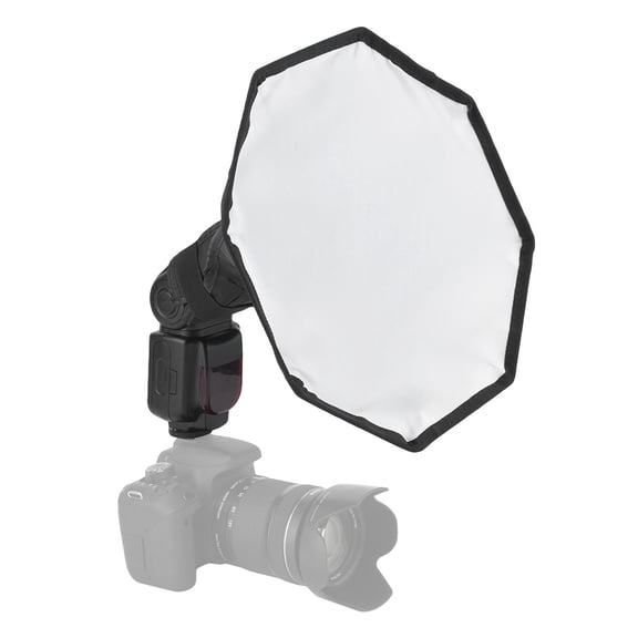NFTIGB 11.8 inches / 30 cm Universal Mini Portable Octagon Softbox Diffuser for Flash Speedlite Camera Speedlight Accessory
