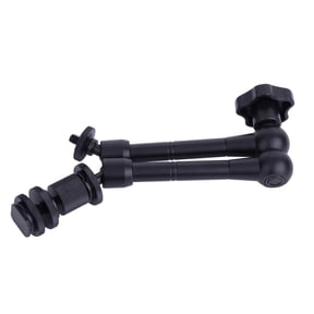 NFTIGB 11" Articulating Adjustable Friction Magic Arm, Professional Extension Camera Arm Mount Holder with Dual 360 Ball Heads for Hot Shoe Mount Flash Monitors DSLR Cameras, 11 inches / 28.5 cm