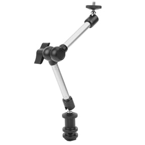 NFTIGB 11 inches / 28 cm Adjustable Magic Arm Base Holder Stand with 1/4in Screw for Camera LCD Monitor Light Silver
