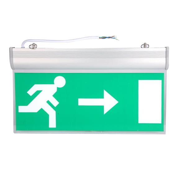 NFTIGB 110-240V Acrylic LED Emergency Sign Lamp Left Right Evacuation Indicator Light, High Visibility Safety Exit Sign for Commercial Corridors Public Buildings, Wall Mount (14.57 in / 37.00 cm)