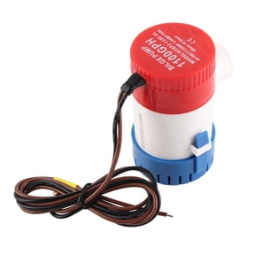 NFTIGB 1100 GPH DC Submersible Bilge Pump 12V/24V Marine Boat Accessory High Capacity Sump Pump with 1-1/8 inch Hose Outlet