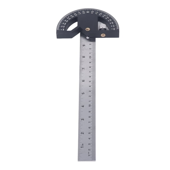 NFTIGB 12-Inch Angle Protractor Carpentry Angle Ruler for Woodworking Edge Measurement Scribing, Multifunctional Heavy Construction Scribe Gauge Tool (12 inches / 30.5 cm)