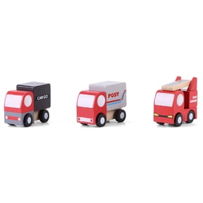 NFTIGB 12 Pieces Wooden Toy Car Set for Kids, Early Learning Educational Traffic Vehicles Play Set, Toddler Cartoon Cars Gift for Boys and Girls, Eco-Friendly Safe Wood Material