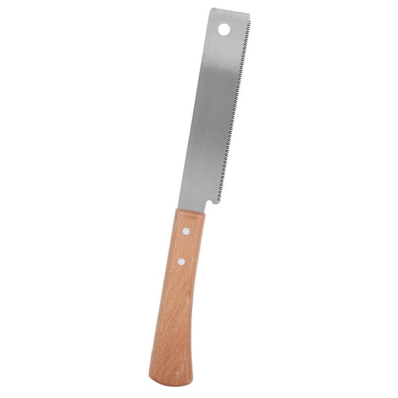 NFTIGB 12 inches / 30.48 cm Small Hand Saw, Steel Blade Woodworking Flush Cutting Trim Tool for Household, Wooden Handle