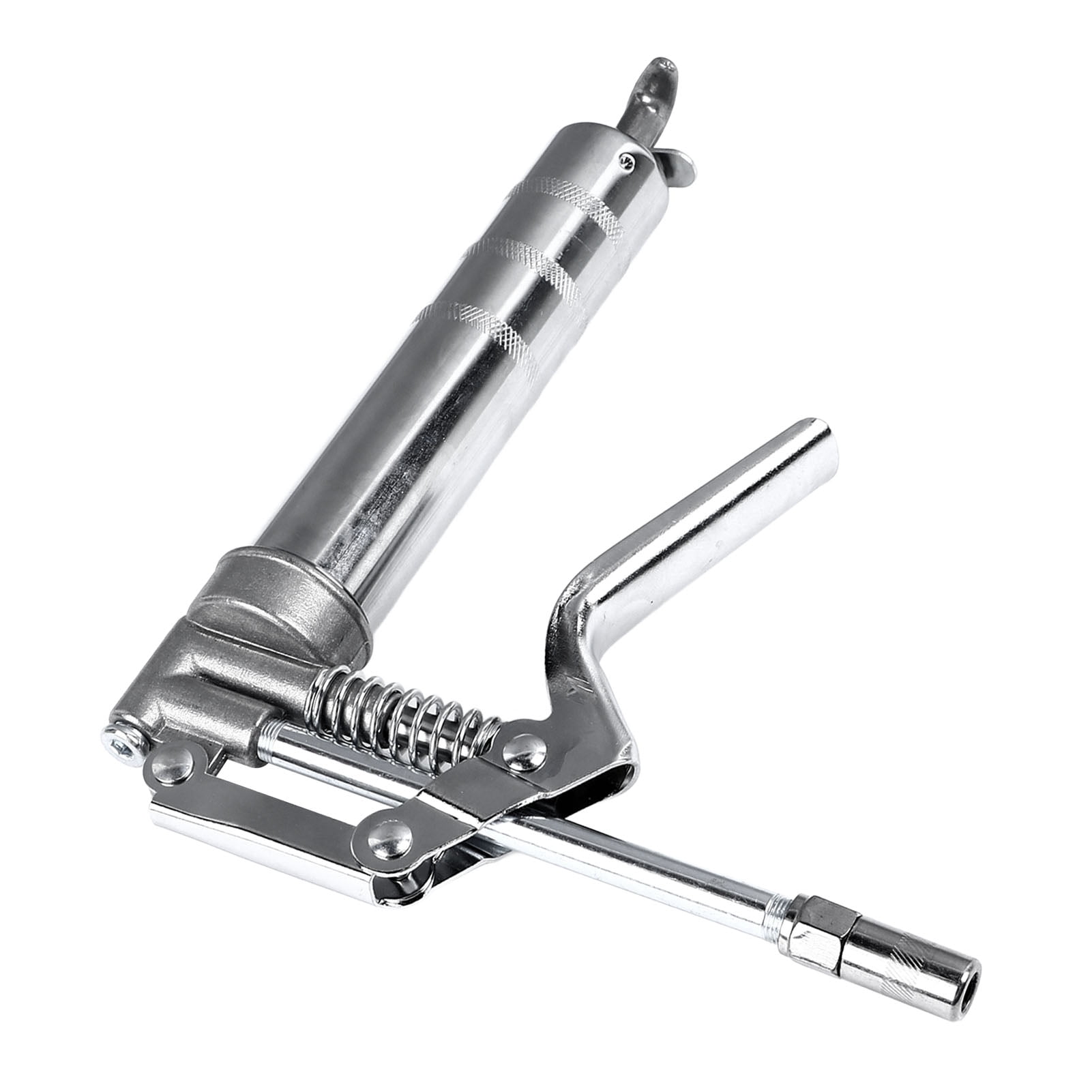 NFTIGB 120CC / 4.06 oz Chrome Plated Metal Handheld Grease Gun for Industrial Equipment