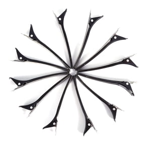NFTIGB 12PCS Salon Hair Sectioning Alligator Clips, Professional Aluminium Alloy & Plastic Hairdressing Clamps for Styling, Sectioning, and Coloring, 4.0 inches / 10.2 cm Length, Black