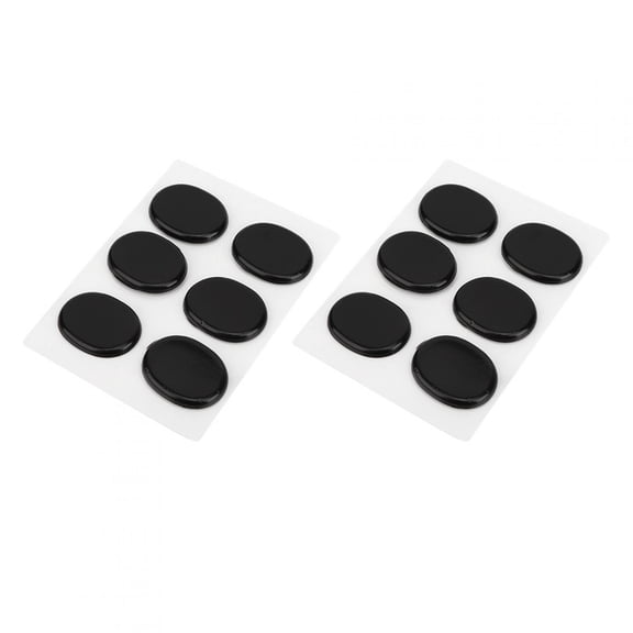 NFTIGB 12PCs Silicone Drum Damper Silencer Pads Black Self-Adhesive Tone Control Mufflers for Percussion Instruments