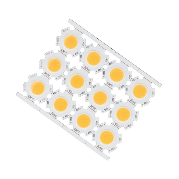 NFTIGB 12Pcs LED Chips COB Light Emitter Component 5W 15-17V DIY Spotlights Downlight Ceiling Lamp Accessory Warm Light Energy Efficient 450LM Indoor Lighting Hardware