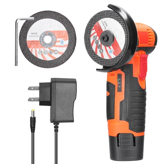 NFTIGB 12V 19500RPM Mini Angle Grinder Tool[cite: 1], Handheld Cutter for Wood Stone Steel, 2.95 inches / 75mm Disc, 1 Battery Included, 110V US Plug