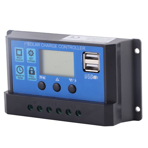 NFTIGB 12V 24V Auto 20A Lead-Acid Battery Solar Charge Controller PWM Regulator Dual USB 5V Output Renewable Energy Power System Essential Model CMTD-A2420 For Panel Setup[cite: 1]