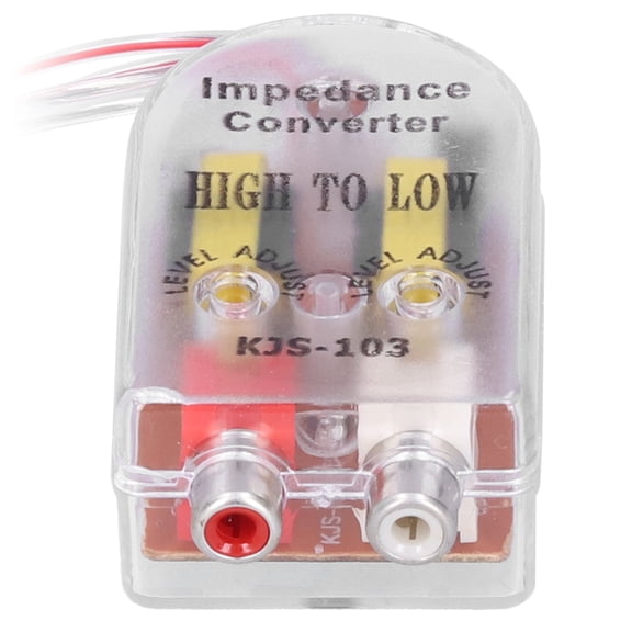 NFTIGB 12V Car Stereo Radio Audio Impedance Converter Speaker High to Low RCA Line Adapter (5.12 in / 13.00 cm)