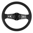 thumbnail image 1 of NFTIGB 13 Inches / 33 cm Racing Style Car Steering Wheel, Polyurethane and Aluminum Construction, Universal Fitment for Standard 6-Hole Hub Adapters, Black, 1 of 9