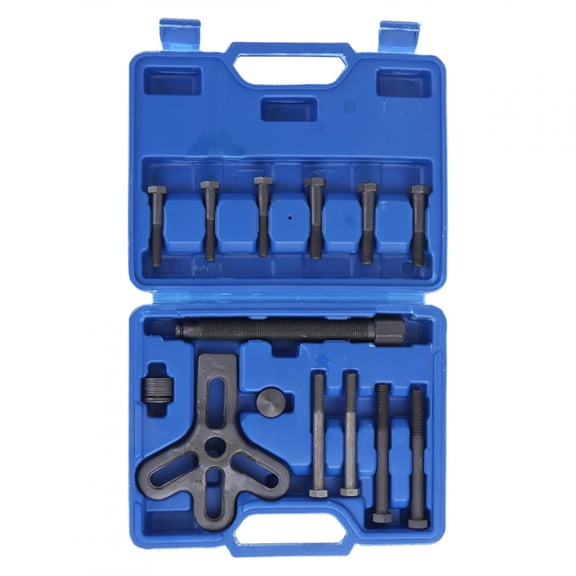 NFTIGB 13 Pieces Steering Wheel Puller Kit Harmonic Balancer Remover Gear Pulley Car Repair Tool Set Automotive Extraction Mechanics (8.66 in / 22 cm)
