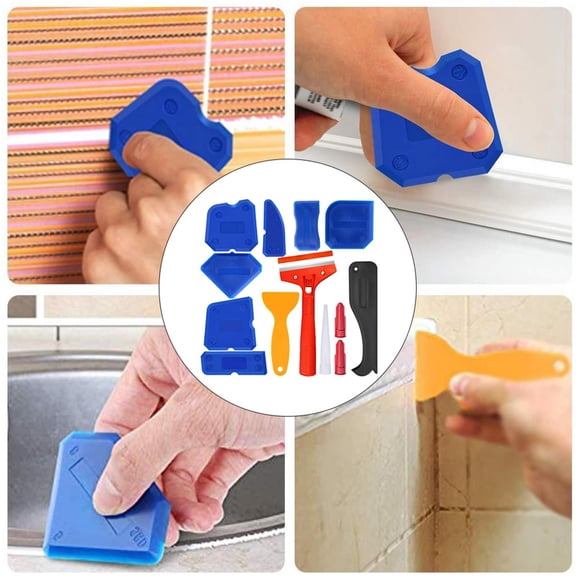 NFTIGB 13Pcs/Set Plastic Sealant Remover Kit Spreader Caulking Scraper Glass Glue Finishing Tools 12.2 inches / 31 cm