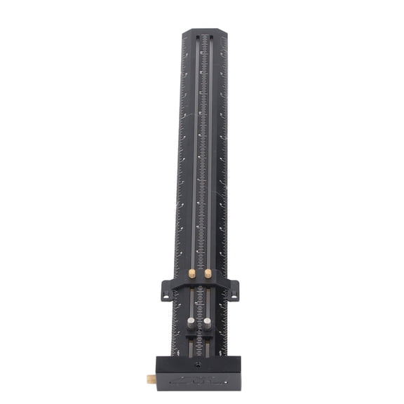 NFTIGB 14 Inches / 35.5 cm T Type Scribing Ruler Aluminum Alloy Woodworking T Square Imperial Black