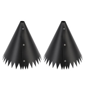 NFTIGB 16" Squirrel Proof Baffle for Bird Feeder Pole Outdoor Weatherproof Wrap Around Squirrel Guard Stopper, Black Durable PVC Baffles 40.6 cm Protector Shield for Outside Wild Birdfeeders