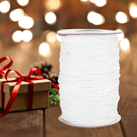 NFTIGB 160m / 525ft Wax Line DIY Environmentally Friendly Hand Woven Rope Necklace Cord Beading String 1mm (27 # White)