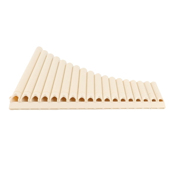 NFTIGB 18 Pipe Alto C Key Pan Flute Panpipes Off-White ABS Pan Pipes with Mouthpiece for Beginners Students Portable Musical Instrument, 11x9.1x12.4 inches / 28x23x31.5 cm