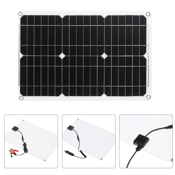 NFTIGB 18W 12V Monocrystalline Off Grid Solar Panel Kit Dual USB Port System Layout, Waterproof High Efficiency Power Module with SAE Connection Cable Kits for RV Camping Marine (10 inches / 25.4 cm)