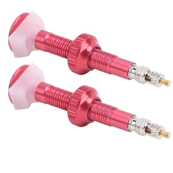 NFTIGB 1Pair Mountain Bike Tubeless Air Valve Stem Alloy Presta Valve Extender Accessory, Red (40mm / 1.57in)