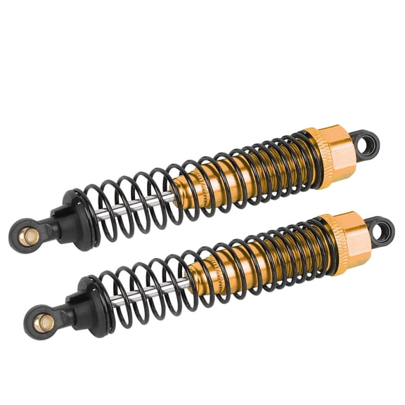 NFTIGB 1Pair RC Shocks Struts Damper Replacement Parts for HSP 94111 94188 94108 1/10 RC Car, Gold Anodized Aluminum Shock Absorbers Suspension Upgrade, 2 Pcs Set (4.25 inches / 10.8 cm Total Length)