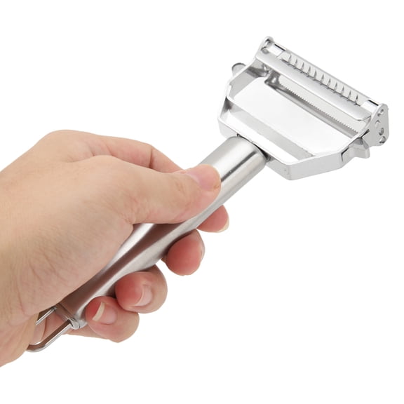 NFTIGB 2 In 1 Stainless Steel Julienne Peeler and Vegetable Grater Multi-purpose Kitchen Gadget for Carrots Potatoes Melons Fruits 7.09 inches / 18 cm
