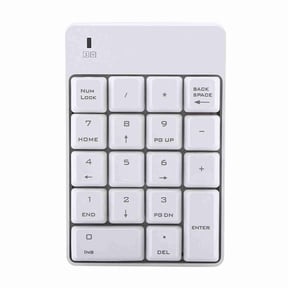 NFTIGB 2.4GHz Wireless USB Numeric Keypad Numpad 18 Keys for Laptop PC, Portable Mini Digital Keyboard, White