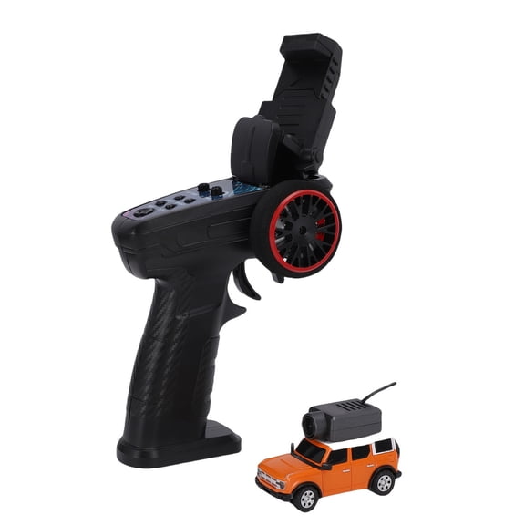 NFTIGB 2.4Ghz FPV Mini RC Car 1:64 Remote Control Drift Car with HD Camera APP Connection Self Stabilizing 3 Speed Control for Indoor Outdoor Orange (2.89 inches / 7.35 cm)
