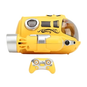 NFTIGB 2.4Ghz Remote Control Motorboat with Spray and Light, RC Submarine Watercraft Toy for Pools and Lakes, Includes 500mAh Battery, 6.69 inches / 170 mm, Yellow