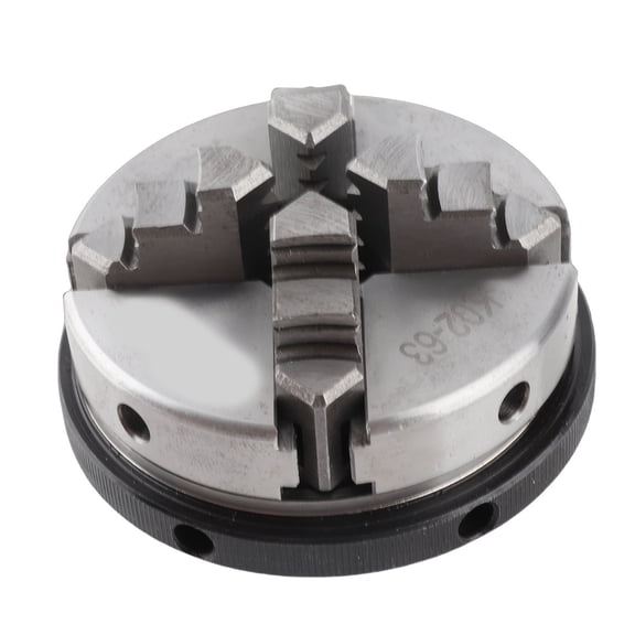 NFTIGB 2.5in 4 Jaw Lathe Chuck Reversible Self Centering Woodworking Tool with 2 Levers (63mm)