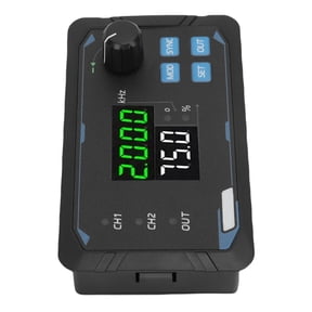 NFTIGB 2 Channel PWM Signal Generator 1Hz-150kHz 0-360 Degree Phase Duty Cycle Adjustable Digital Display Square Pulse Wave Frequency Controller for Servo Motor Driver