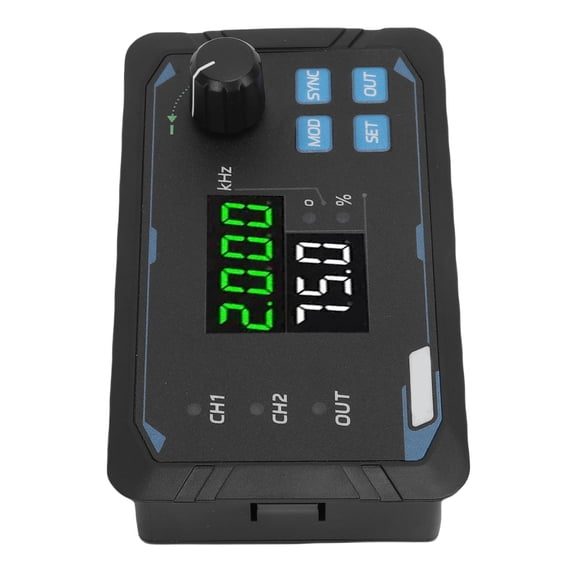NFTIGB 2 Channel PWM Signal Generator 1Hz-150kHz 0-360 Degree Phase Duty Cycle Adjustable Digital Display Square Pulse Wave Frequency Controller for Servo Motor Driver