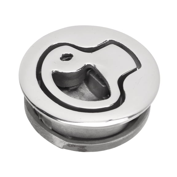 NFTIGB 2 Inches / 50.8 mm Boat Door Hatch Lock Round Locking Style 316 Stainless Steel Flush Pull Slam Latch Cabinet Lock Marine Hardware for RV Marine Home