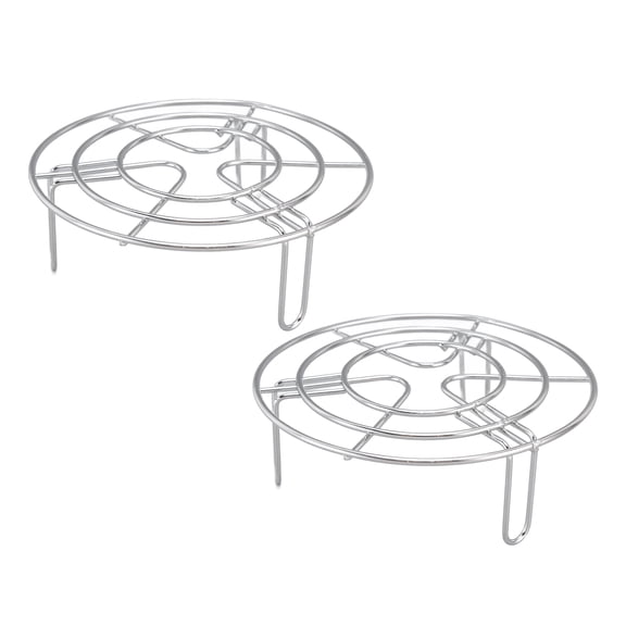 NFTIGB 2-Pack Stainless Steel Steamers Shelf Round Cooling Rack Instant Pot Trivet Pressure Cooker Steam Rack High Temperature Resistant Rust Proof Cooking Accessory, 6.1 Inches / 15.5 cm