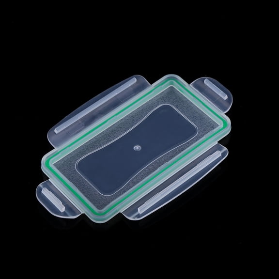 NFTIGB 2 Pcs Clear Hard Plastic Waterproof 18650 Battery Holder Storage Box Organizer Wear Resistant Protective Case for Travel, Camping and Home Use (3.54 inches / 9 cm)