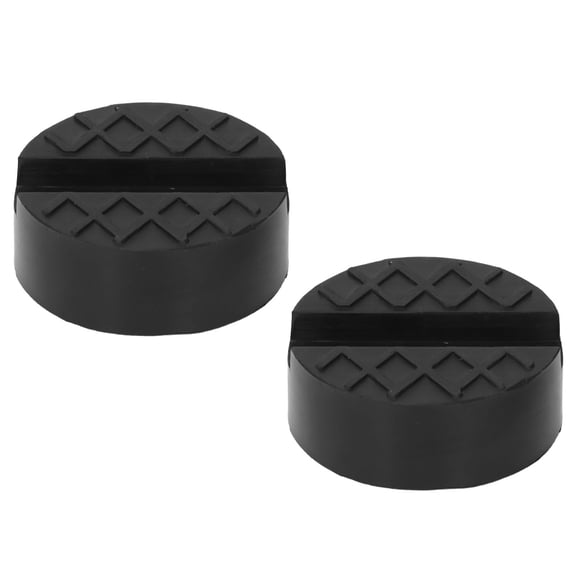 NFTIGB 2 Pcs Rubber Jack Pad Universal Slotted Jacking Lift Puck Reusable Adapter 2.6 inches / 65 mm Black