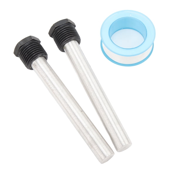 NFTIGB 2 Pcs Water Heater Anode Rods 1/2in NPT Thread Magnesium Replacement Parts for Most RV Camper Travel Trailer Hot Water Heaters (4.53 in / 115 mm) Black Cap
