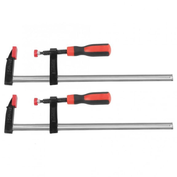 NFTIGB 2-Piece Heavy Duty F Clamps 13.7 in / 34.8 cm Woodworking Bar Clips Quick Slide DIY Hand Tool Kit for Wood Gluing and Splicing Processing, Silver Tool Steel