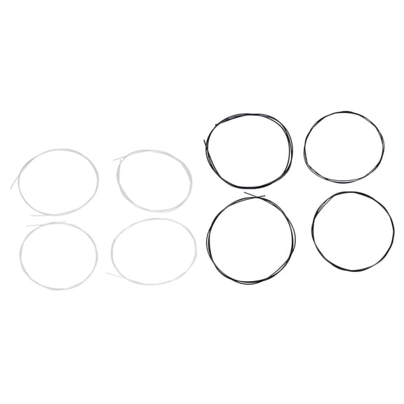 NFTIGB 2 Sets 27 Inches White & Black Nylon Strings Replacement Part for Ukulele Instrument Accessory Soprano Concert Tenor, 8 Pieces