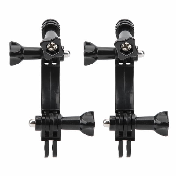 NFTIGB 2 Sets Helmet Extension Arm Curved Bracket Selfie Mount for Sports Action Camera Climbing Camping Riding Accessories Black (3.54 inches / 9 cm)
