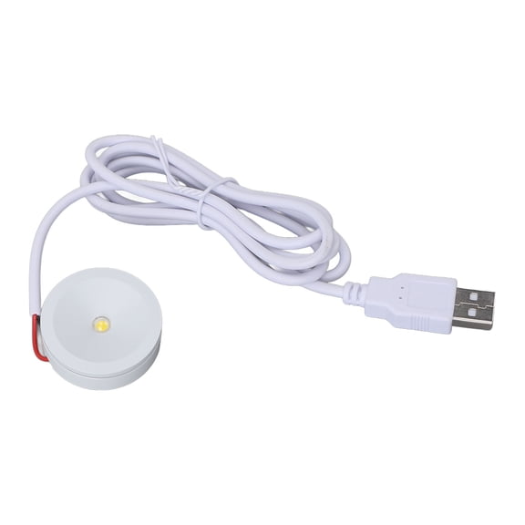 NFTIGB 2 Sets Mini Spotlight 5V 1W USB LED Round Eye Caring with 4.3ft Wire Jewelry Display Lighting Fixture for Showcase Cabinet Entryway Nature Light