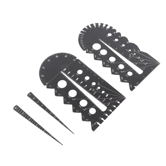 NFTIGB 2 Sets Thread Pitch Gauge Black Aluminum Alloy Metric and Imperial Thread Pitch Multi Gauge Measuring Tool for Accurately Measuring Internal and External Screw Threads in Woodworking and Metal