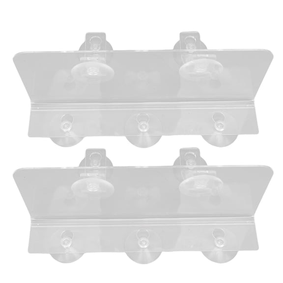 NFTIGB 2 Sets Window Suction Cup Shelves Acrylic Wide Sill Extender Plant Pot Floating Shelf for Succulents Picture Frame Display 11.8 x 5 x 2 Inches / 30 x 12.7 x 5 cm