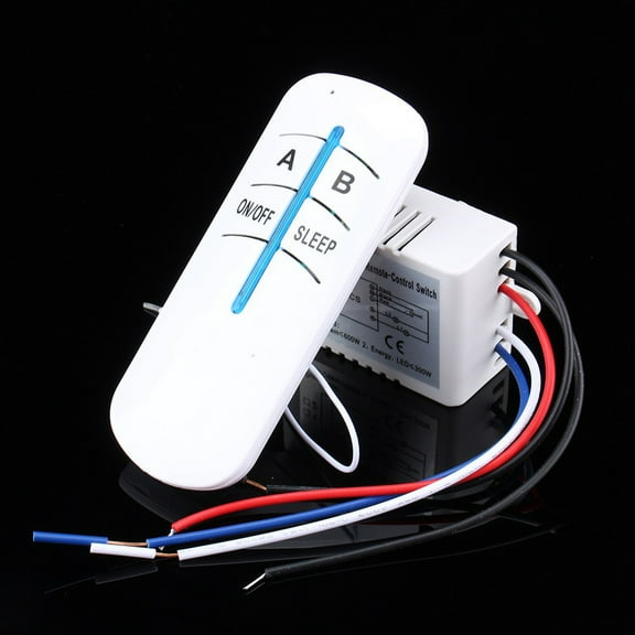 NFTIGB 2-Way Wireless Digital RF Remote Control Switch for LED Light Lamp, 180-240V AC Plug-in Smart Receiver and Emitter Controller Set for Home Automation