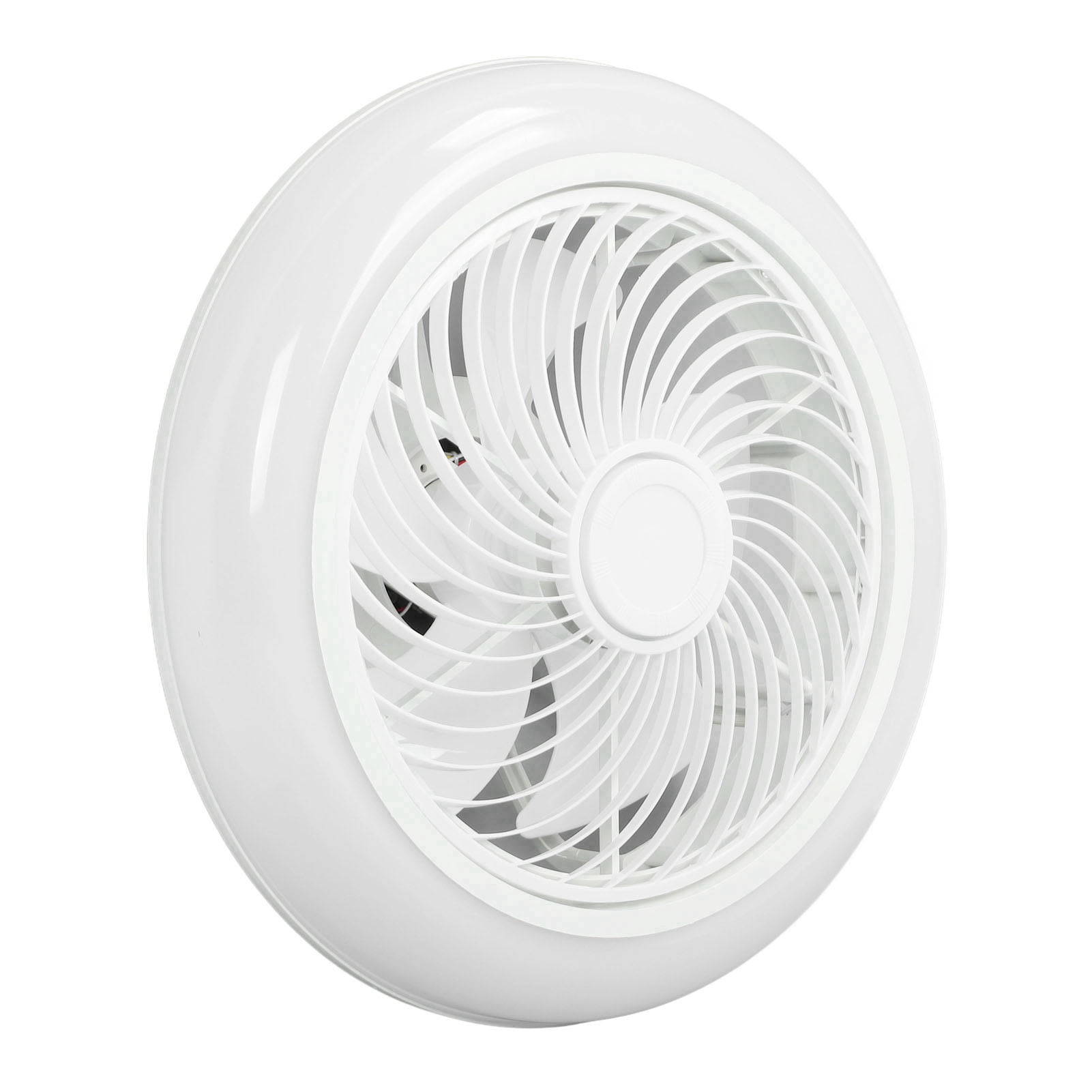 NFTIGB 20 Inches Modern Enclosed Ceiling Fan with LED Light, Dimmable Flush Mount Low Profile Fan with Remote Control (50.8 cm)