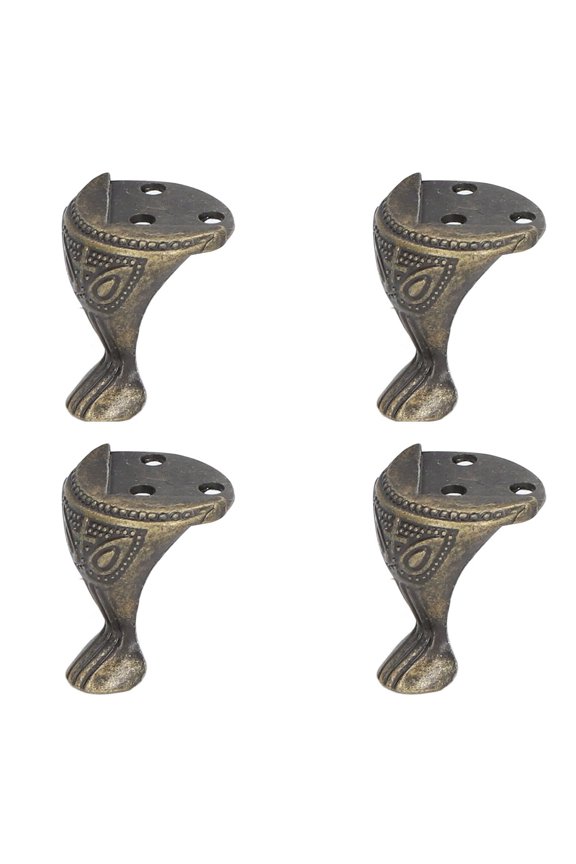 20 PCS Antique Zinc Alloy Feet Leg Corner Protector Strong Durable Furniture Legs Corner Decorative Feet for Beds Sofa Cabinets Home Decor Replacement Parts