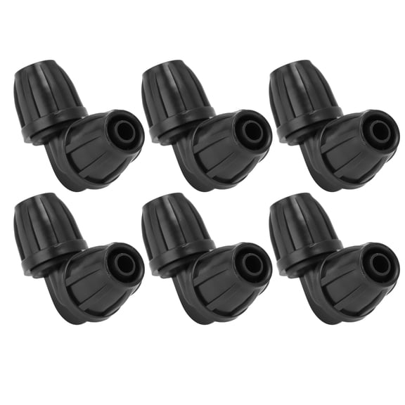 NFTIGB 20 Pcs 8/11mm Garden Drip Irrigation Elbow Connector Adapters with Lock, Plastic Hose Fittings for Greenhouses and Urban Greening (1.9 inches / 4.8 cm)